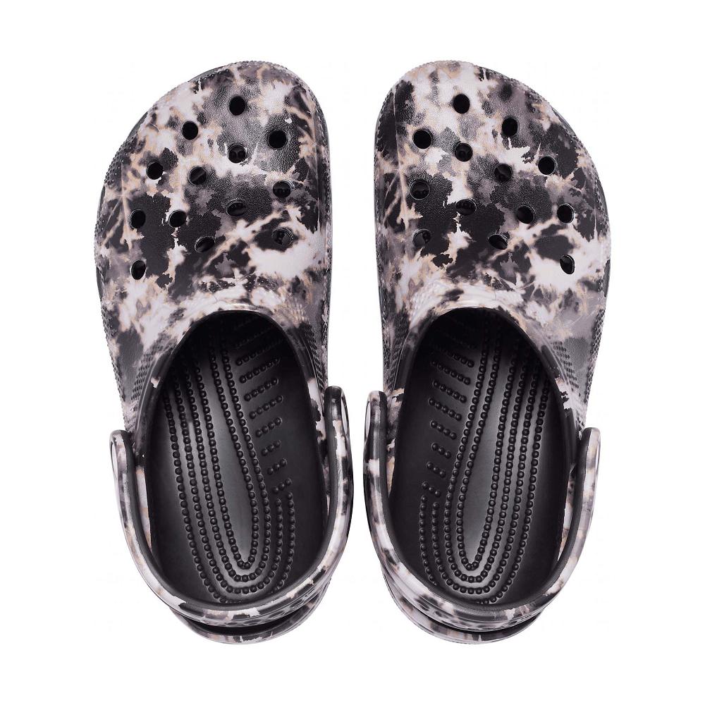Black / Taupe Women's Crocs Classic Bleach Dye Clogs | NZ 0112ILHS